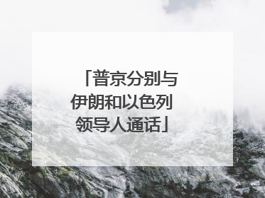 普京分别与伊朗和以色列领导人通话