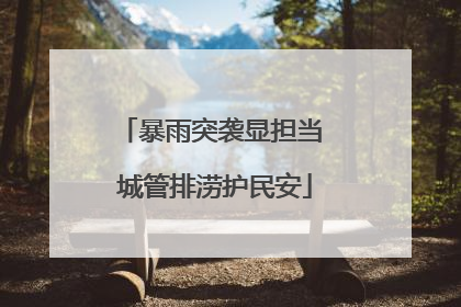 暴雨突袭显担当 城管排涝护民安