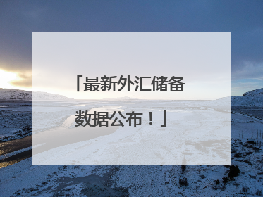 最新外汇储备数据公布！