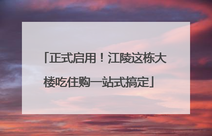 正式启用！江陵这栋大楼吃住购一站式搞定