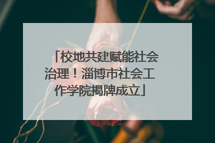 校地共建赋能社会治理！淄博市社会工作学院揭牌成立