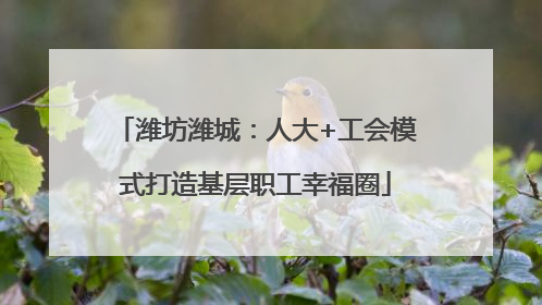 潍坊潍城：人大+工会模式打造基层职工幸福圈