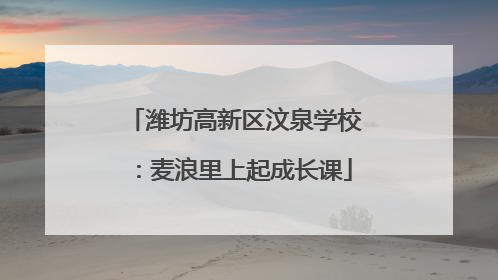潍坊高新区汶泉学校：麦浪里上起成长课