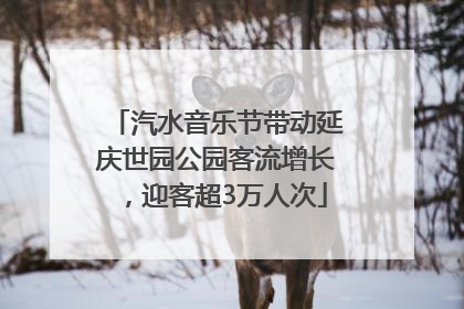 汽水音乐节带动延庆世园公园客流增长，迎客超3万人次