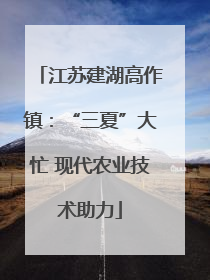江苏建湖高作镇：“三夏”大忙 现代农业技术助力