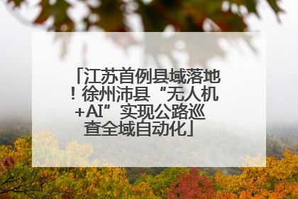 江苏首例县域落地！徐州沛县“无人机+AI”实现公路巡查全域自动化