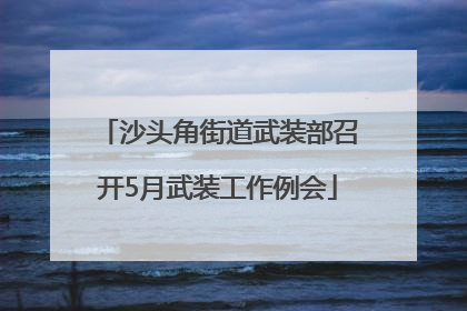 沙头角街道武装部召开5月武装工作例会