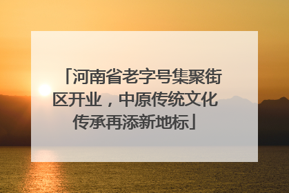 河南省老字号集聚街区开业，中原传统文化传承再添新地标