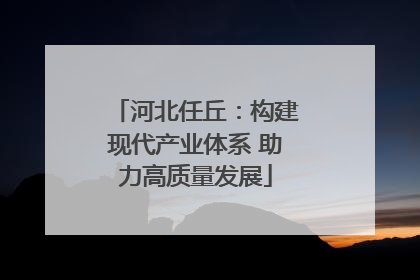 河北任丘：构建现代产业体系 助力高质量发展