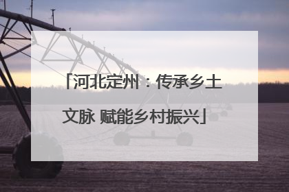 河北定州：传承乡土文脉 赋能乡村振兴