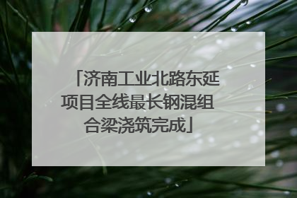 济南工业北路东延项目全线最长钢混组合梁浇筑完成