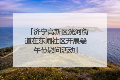 济宁高新区洸河街道在东闸社区开展端午节慰问活动