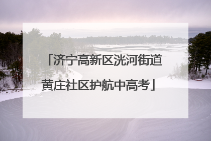 济宁高新区洸河街道黄庄社区护航中高考