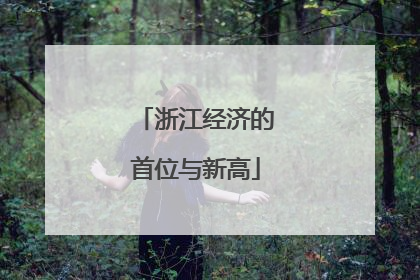 浙江经济的首位与新高
