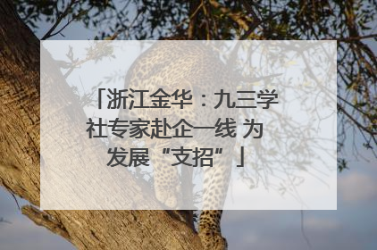 浙江金华：九三学社专家赴企一线 为发展“支招”