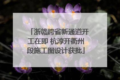 浙赣跨省新通道开工在即 杭淳开衢州段施工图设计获批