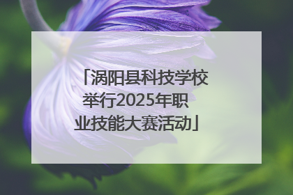 涡阳县科技学校举行2025年职业技能大赛活动