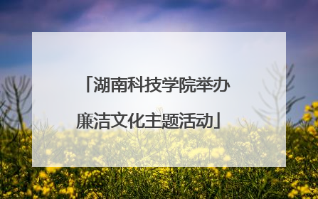 湖南科技学院举办廉洁文化主题活动
