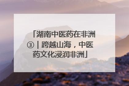 湖南中医药在非洲③｜跨越山海，中医药文化浸润非洲
