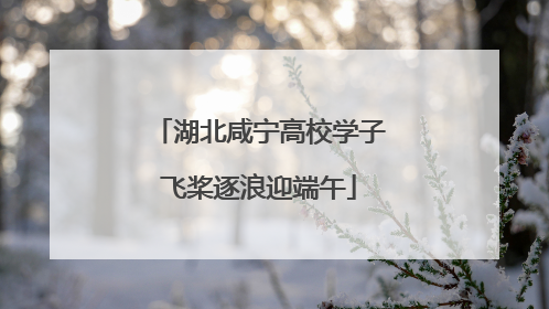 湖北咸宁高校学子飞桨逐浪迎端午