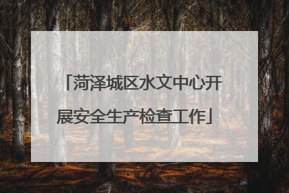 菏泽城区水文中心开展安全生产检查工作