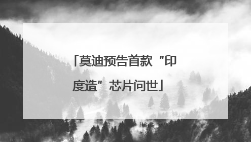 莫迪预告首款“印度造”芯片问世