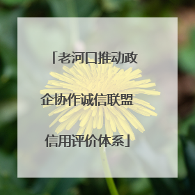 老河口推动政企协作诚信联盟信用评价体系