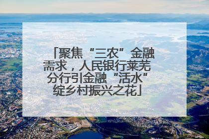 聚焦“三农”金融需求，人民银行莱芜分行引金融“活水”绽乡村振兴之花