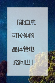 能自愈可拉伸的晶体管电路问世