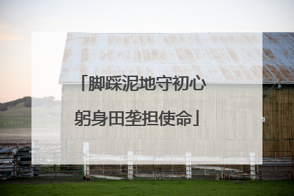 脚踩泥地守初心 躬身田垄担使命