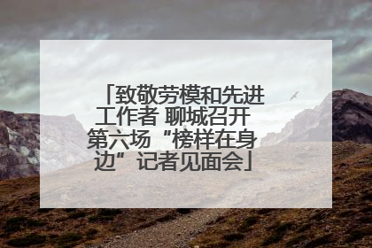 致敬劳模和先进工作者 聊城召开第六场“榜样在身边”记者见面会