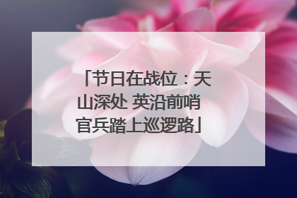 节日在战位：天山深处 英沿前哨官兵踏上巡逻路