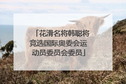 花滑名将韩聪将竞选国际奥委会运动员委员会委员