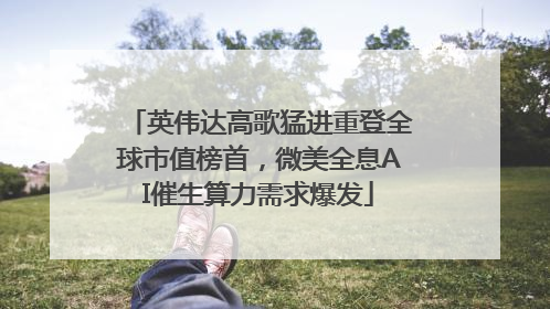 英伟达高歌猛进重登全球市值榜首，微美全息AI催生算力需求爆发