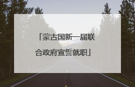 蒙古国新一届联合政府宣誓就职