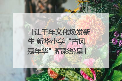 让千年文化焕发新生 新华小学“古风嘉年华”精彩纷呈