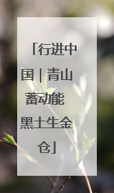行进中国｜青山蓄动能 黑土生金仓