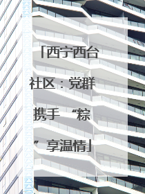 西宁西台社区：党群携手 “粽”享温情