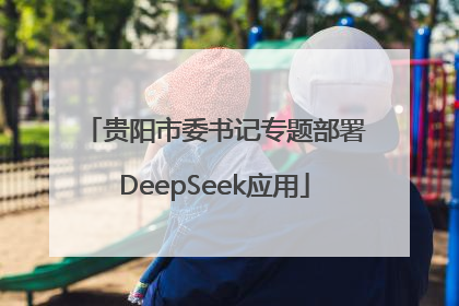 贵阳市委书记专题部署DeepSeek应用