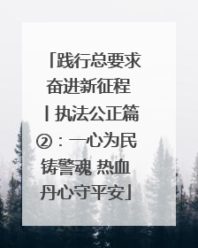 践行总要求 奋进新征程丨执法公正篇②：一心为民铸警魂 热血丹心守平安