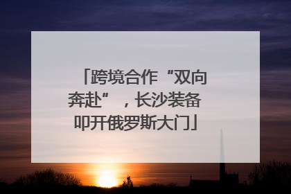 跨境合作“双向奔赴”，长沙装备叩开俄罗斯大门