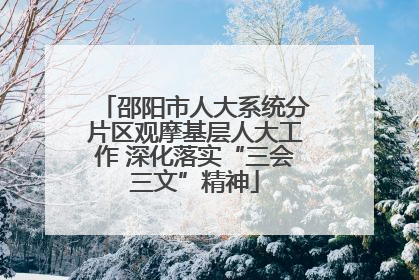 邵阳市人大系统分片区观摩基层人大工作 深化落实“三会三文”精神