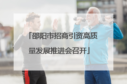 邵阳市招商引资高质量发展推进会召开