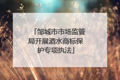 邹城市市场监管局开展酒水商标保护专项执法