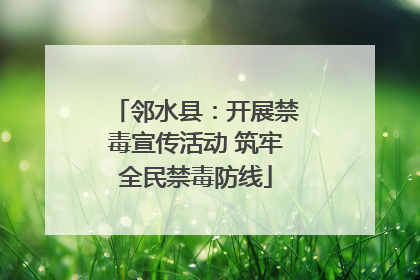 邻水县：开展禁毒宣传活动 筑牢全民禁毒防线
