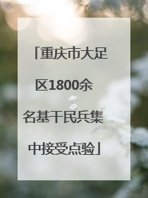 重庆市大足区1800余名基干民兵集中接受点验