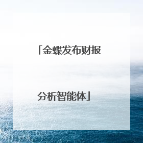 金蝶发布财报分析智能体