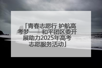青春志愿行 护航高考梦——和平团区委开展助力2025年高考志愿服务活动