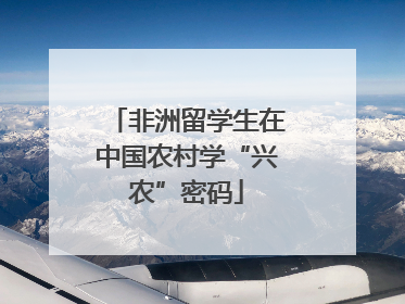 非洲留学生在中国农村学“兴农”密码