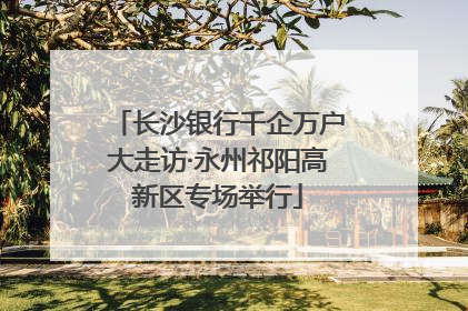 长沙银行千企万户大走访·永州祁阳高新区专场举行